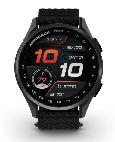 умные часы watch garmin approach s50 43 black with black nylon