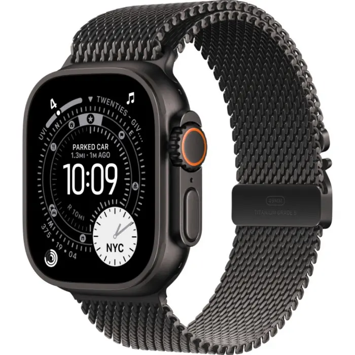 умные часы apple watch ultra 3 49 black titanium case with m black titanium milanese loop