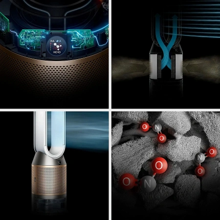 очиститель-увлажнитель dyson purifier humidify+cool (ph05) ph2 de-nox white/gold
