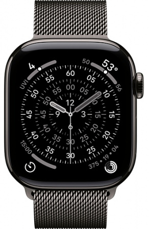 умные часы apple watch s11 46mm slate titanium case with milanese loop slate m/l умные часы apple watch s11 46mm slate titanium case with milanese loop slate m/l