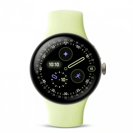 pixel watch 4 41 wi-fi polished champagne gold/lemongrass active band pixel watch 4 41 wi-fi polished champagne gold/lemongrass active band