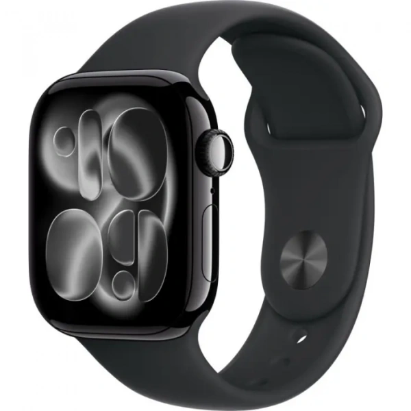 умные часы apple watch s11 42 mm jet black aluminum case with black sport band m/l