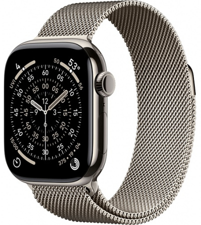 умные часы apple watch s11 46mm natural titanium case with milanese loop natural m/l умные часы apple watch s11 46mm natural titanium case with milanese loop natural m/l