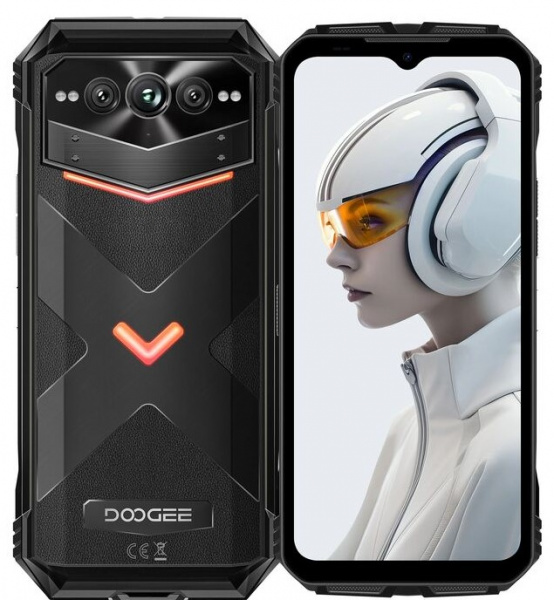 смартфон doogee  v max plus 16/512 гб, obsidian black