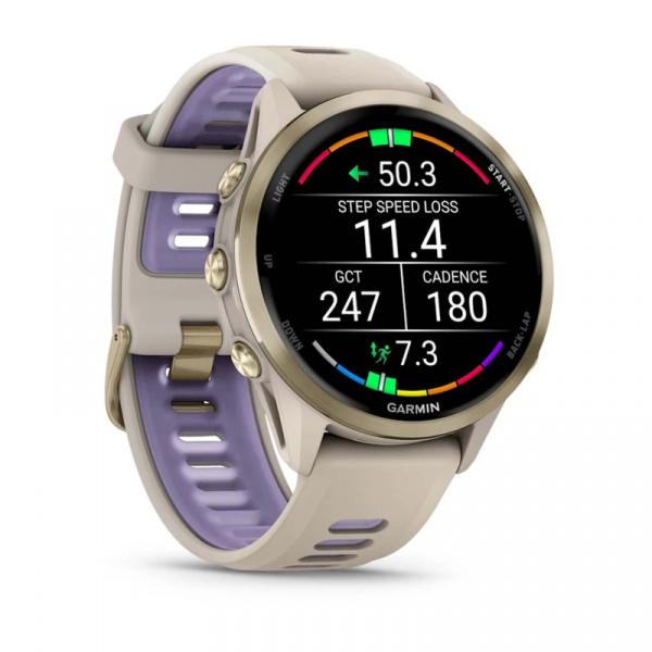 умные часы watch garmin forerunner 970 47mm french gray  soft gold 010-02969-12