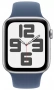 умные часы apple watch se (2023) 40 silver case blue sport band s/m (mre13)