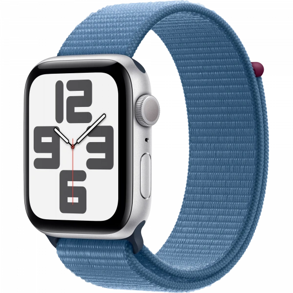 умные часы apple watch se (2023) 40 silver case winter blue sport loop (mre33)