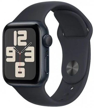 умные часы apple watch se (2024) 44 s/m midnight sport band