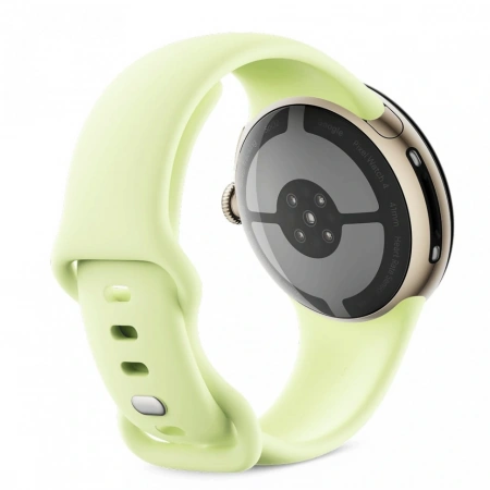 pixel watch 4 41 wi-fi polished champagne gold/lemongrass active band pixel watch 4 41 wi-fi polished champagne gold/lemongrass active band