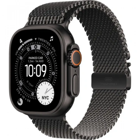 умные часы apple watch ultra 3 49 black titanium case with m black titanium milanese loop умные часы apple watch ultra 3 49 black titanium case with m black titanium milanese loop