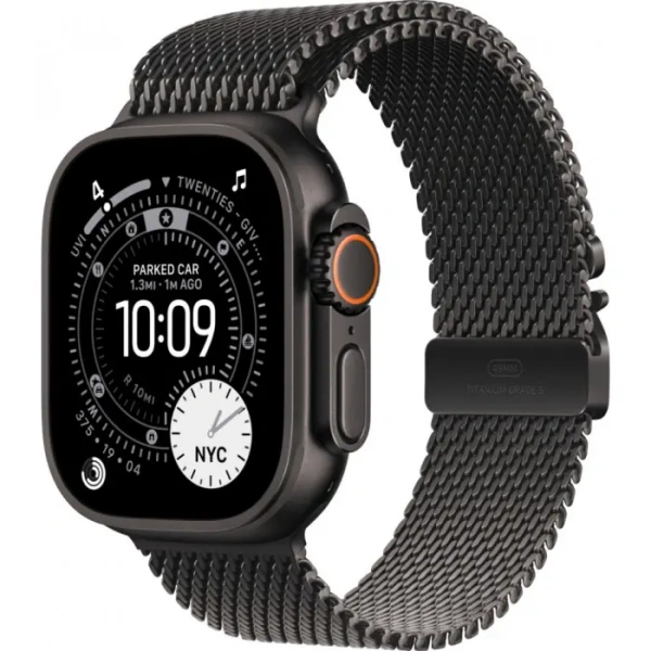 умные часы apple watch ultra 3 49 black titanium case with m black titanium milanese loop умные часы apple watch ultra 3 49 black titanium case with m black titanium milanese loop