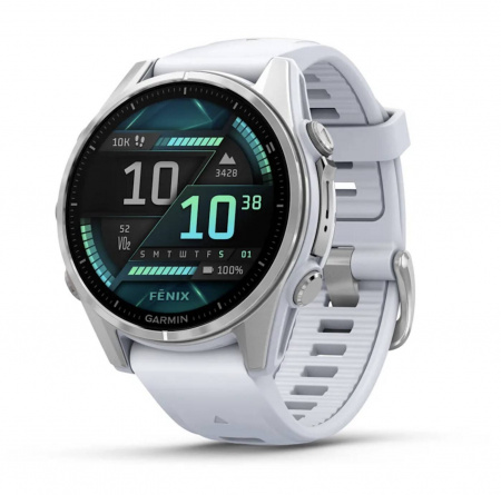 умные часы watch garmin fenix 8 43 amoled silver with whitestone silicone умные часы watch garmin fenix 8 43 amoled silver with whitestone silicone